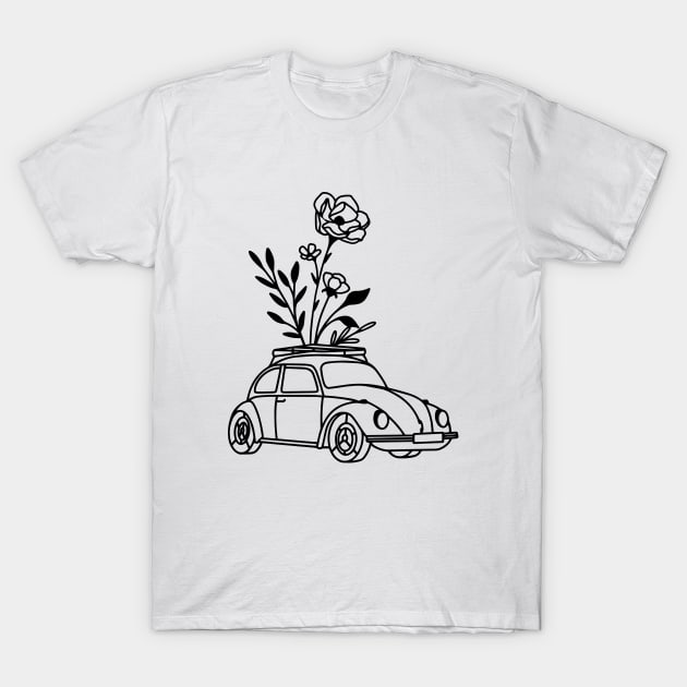 Floral car T-Shirt by Vintage Dream